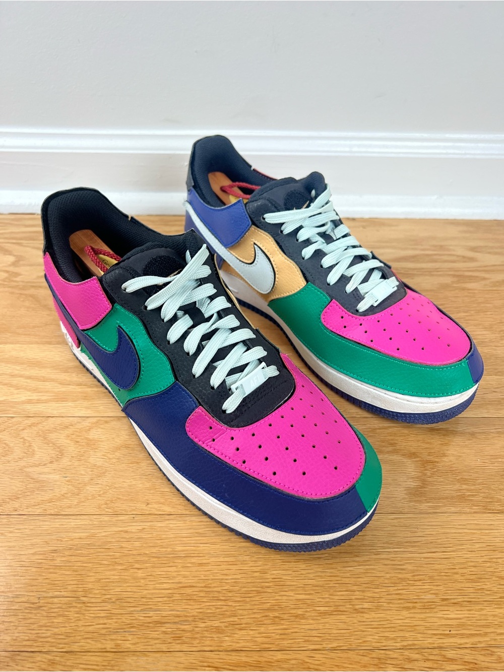 Nike Air Force 1/1 Black Multi-Color Sneakers DB2576-001 Men's Size 10 NWOT